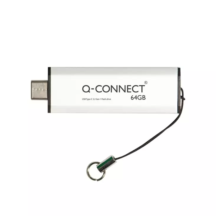 Muistitikku Q-Connect USB-C Gen 3.2 64GB - Muistitikut, CD-, DVD-levyt - 395097 - 1