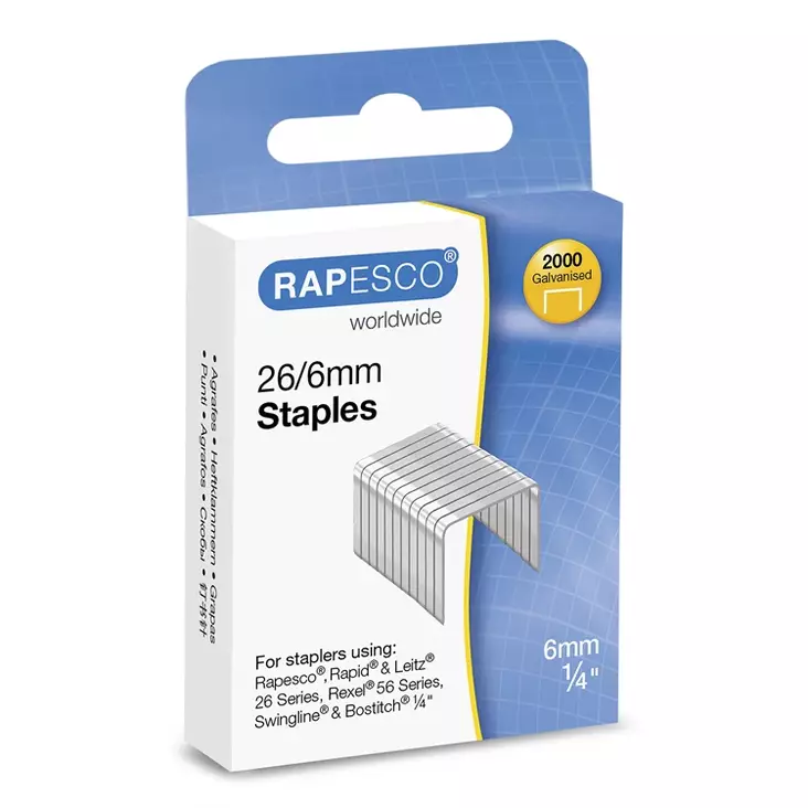 Nitomanasta Rapesco 26/6 nro 56 galvanoitu /2000kpl - Nitojat, nitomanastat - 451147 - 1