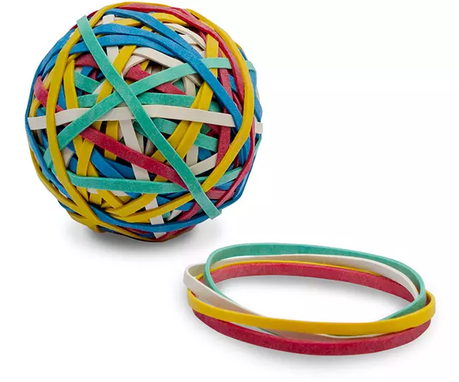 Kuminauhapallo värilajitelma 3mm 125g - Kumirenkaat - 64307 - 1