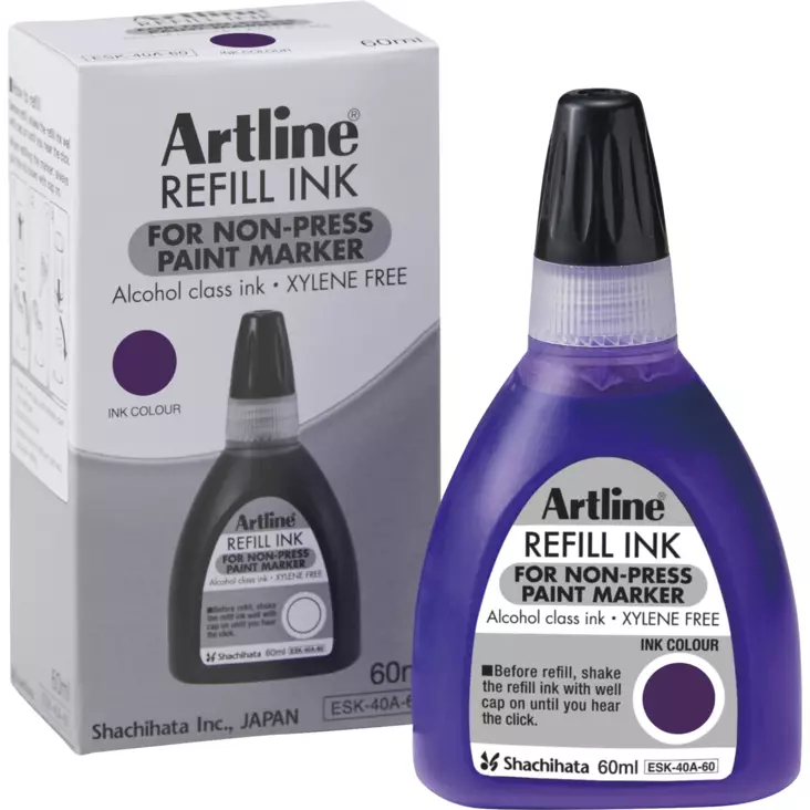 Artline Non-press 437A täyttömuste 60ml violetti - Merkkauskynät, -tussit - ART406017 - 1