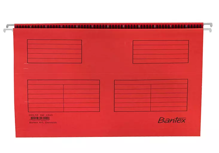 BANTEX RIIPPUKANSIO A4, PUNAINEN - Riippukansiot - 16227 - 1