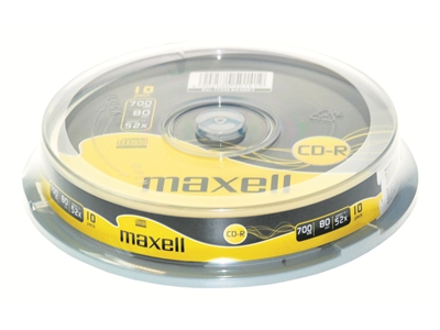 CD-R Maxell 52x 700MB/80 min spindle/10kpl - Muistitikut, CD-, DVD-levyt - 393597 - 1