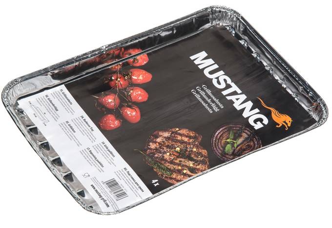 Grillausalusta 4kpl 34x23x3cm - Grillaustuotteet - 135777 - 1