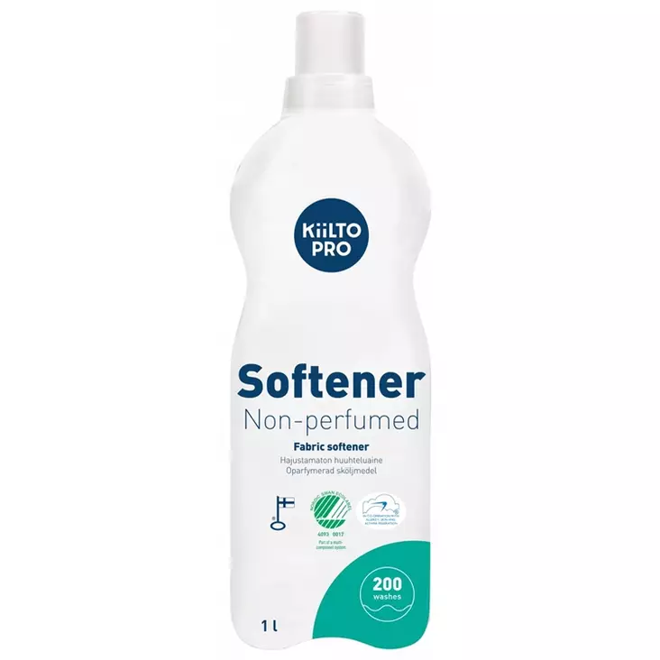 Huuhteluaine Kiilto Pro Softener Hajusteeton 1 litraa - Pyykinpesu - 206227 - 1