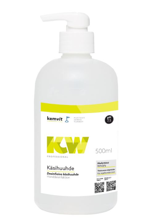 Käsihuuhde KW 500 ml pumppu hoitava - Henkilöhygienia, ihon hoitotuotteet - 127117 - 1