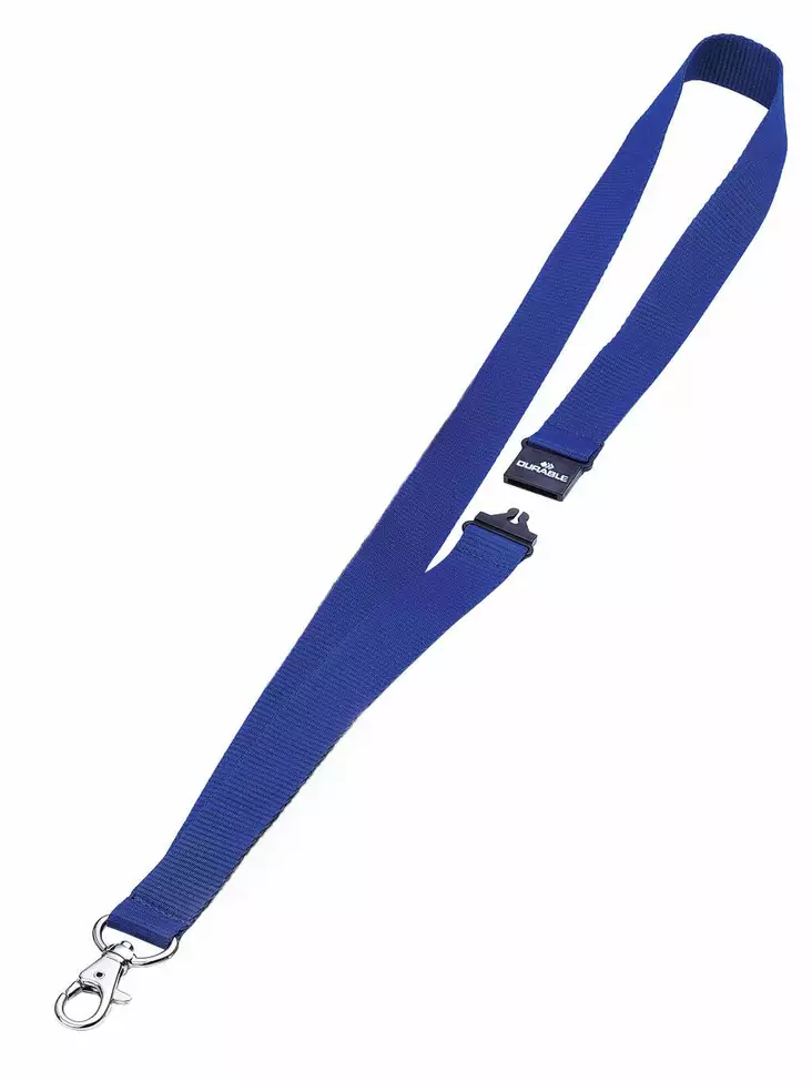Kaulanauha Durable 8137 44 cm sininen 10 kpl/pak - Nimikortit, kongressineulat, kaulanauhat - 813707 - 2