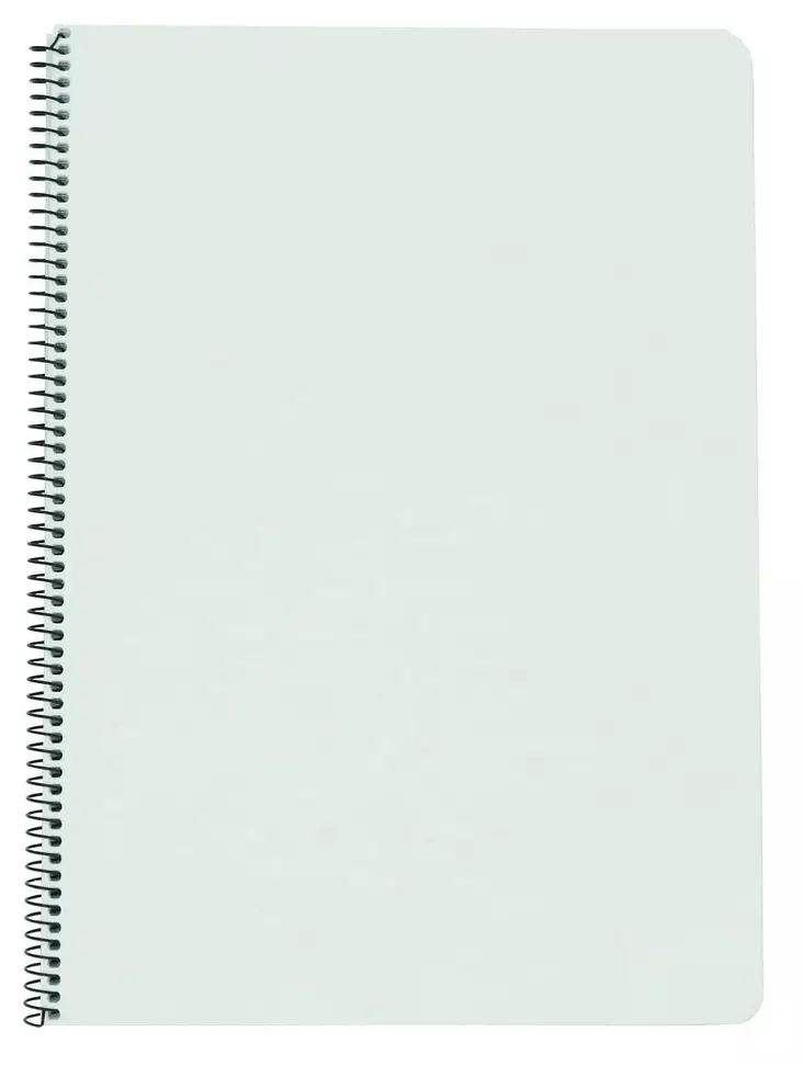 Kierrevihko muovikantinen A4/80 ruudut 7 x 7 mm valkoinen - Vihkot ja lehtiöt - 242687 - 2