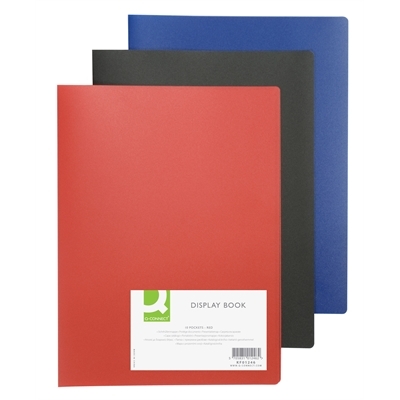 Kokoojakansio Q-Connect A4 20-taskua PP musta - Kansiot - 202167 - 1