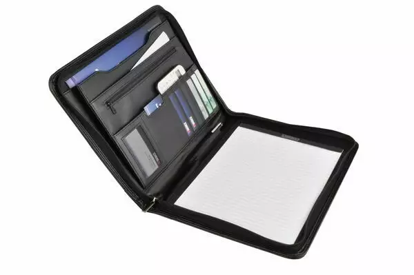 Kokouskansio A4, keinonahka, musta - Kansiot - 124177 - 1