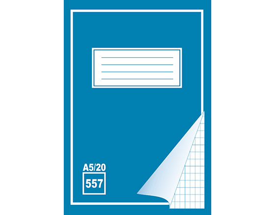 Kouluvihko 557 A5/20 ruudut 5X7 mm, 20 kpl/pkt - Kouluvihkot - 68467 - 1
