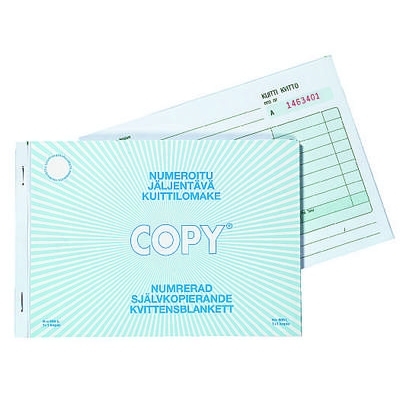 Kuittilomake 605L A5vaaka nrot/50+50 - Kirjoituspaperit ja lomakkeet, kortistot - 214287 - 1