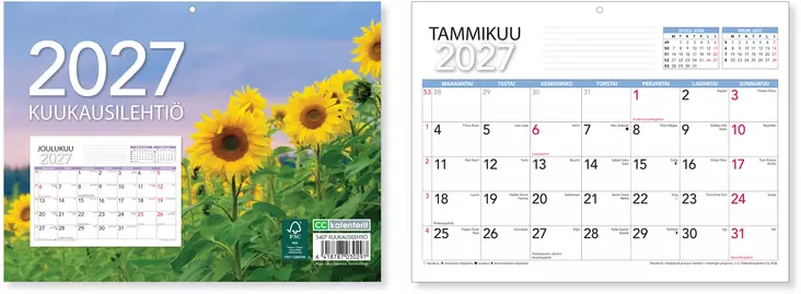 Kuukausilehtiö 2027 - Taulukkoalmanakat - 5407 - 1