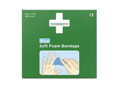 Laastari Cederroth s oft sininen 6 cm x 4,5 m - Ensiapu, työsuojaus ja työterveys - 270057 - 1
