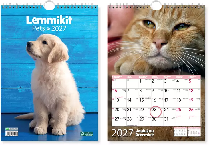 Lemmikit 2027 - Seinäkalenterit - 5677 - 1