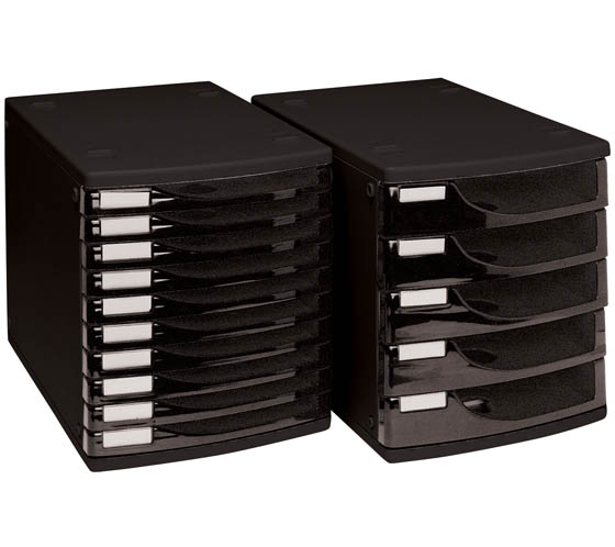 Lomakelaatikosto Metro 10-osainen musta - Lomakelaatikot, kortistolaatikot - 63257 - 1