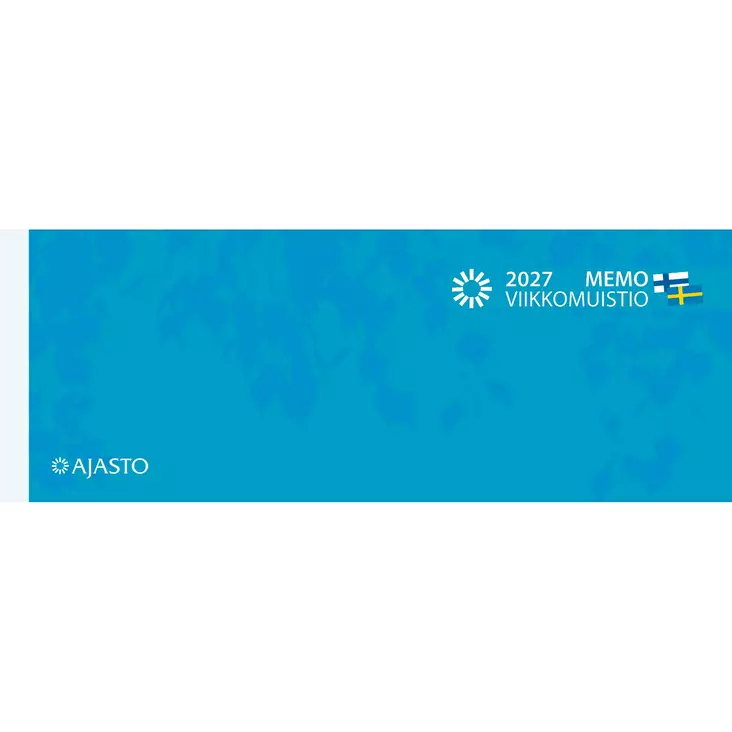 Memo-viikkomuistio, sininen 2027 - Pöytäkalenterit - 2677201027 - 1