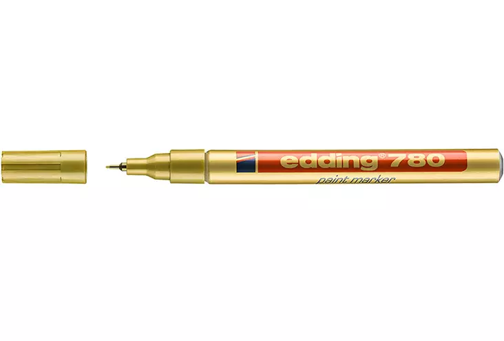 Merkintäkynä Edding 780 Paint Marker 0,8mm kulta - Lasitaulutussit, liidut - 65687 - 1