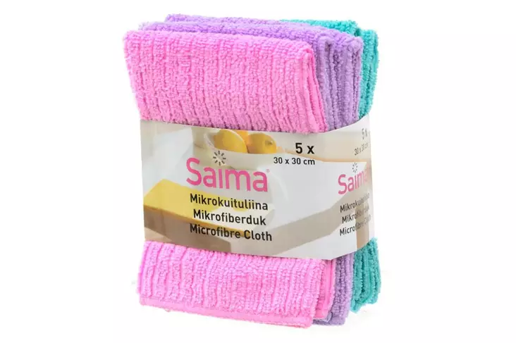 Mikrokuituliina Saima 5kpl/pkt - Siivous-ja keittiötarvikkeet - 150847 - 1