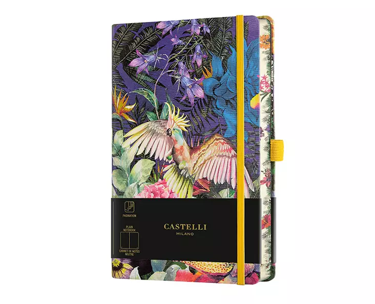 Muistikirja Castelli 13x21cm 224s blanko Eden Cockatiel - Muisti- ja konttorikirjat - 11647 - 1