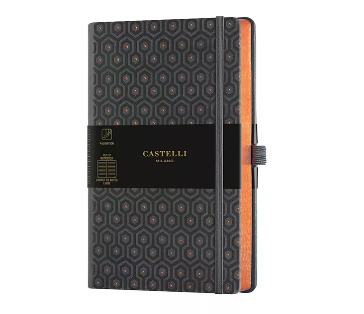 Muistikirja Castelli 13x21cm viivat C and G Honey Copper - Muisti- ja konttorikirjat - 11657 - 1