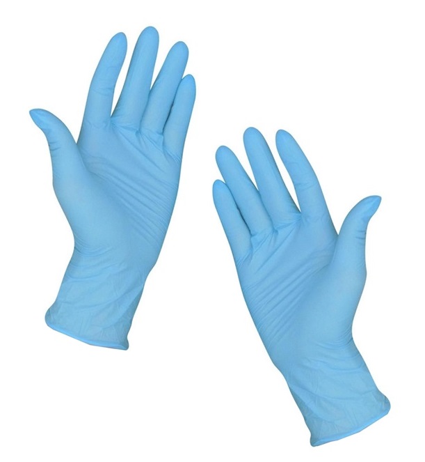 Nitriilikäsine M koko puuteriton sininen 100kpl - Siivous-, suojakäsineet - 24187 - 1