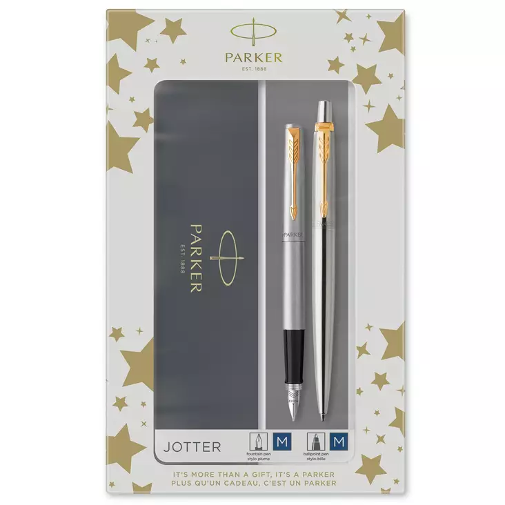 Parker Duoset Jotter 77 % kierrätetystä GT-kuulakärkikynä ja täytekynä - Kuivamustekynät - 2093257 - 1