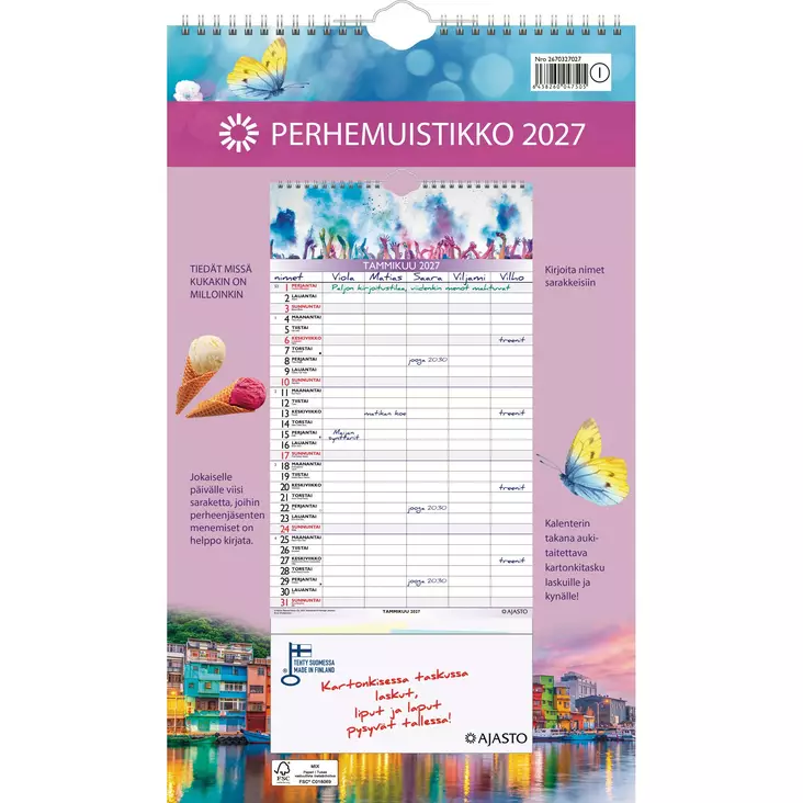 Perhemuistikko 2027 - Seinäkalenterit - 2670327027 - 1