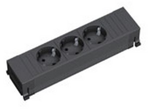 POWER FRAME - 3xSchuko, Short - Table Connection - 317.117 - 1