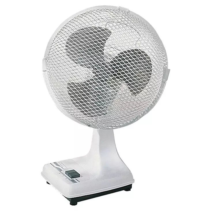 Pöytätuuletin 2 nopeuksinen oskilloiva 23cm - Tuulettimet, terassilämmittimet - 315907 - 2