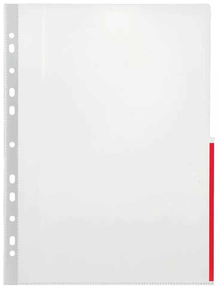 Signaalitasku kirkas A4 PP 120mic punainen - Kansiotaskut - 435107 - 1