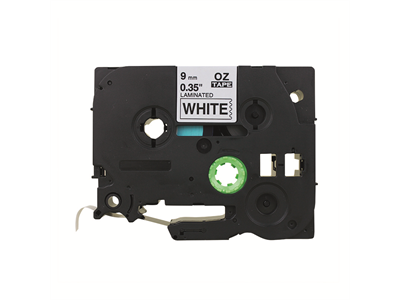 Tarrakasetti Q-Connect TZe221 9mm val/mus - Brother tarrakirjoittimet ja tarrateipit - 254237 - 1