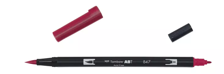 Tombow ABT Dual Brush 847 crimson - Taidekynät - TOM11847 - 1