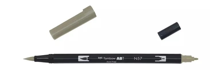 Tombow ABT Dual Brush N57 warm grey 5 - Taidekynät - TOM12057 - 1