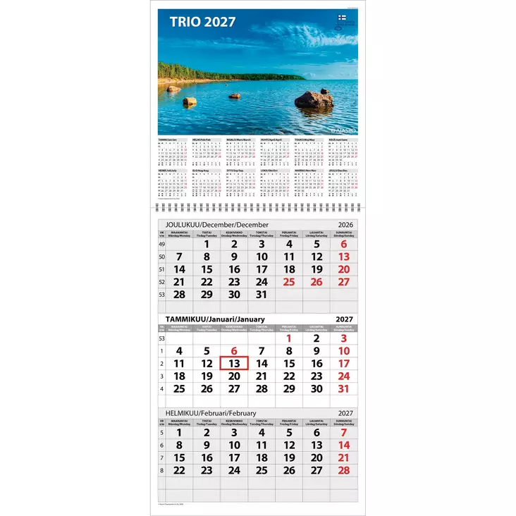 Trio 2027 - Seinäkalenterit - 2671321027 - 1