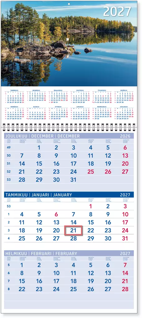 Triplanner pieni 2027 - Taulukkoalmanakat - 5117 - 1