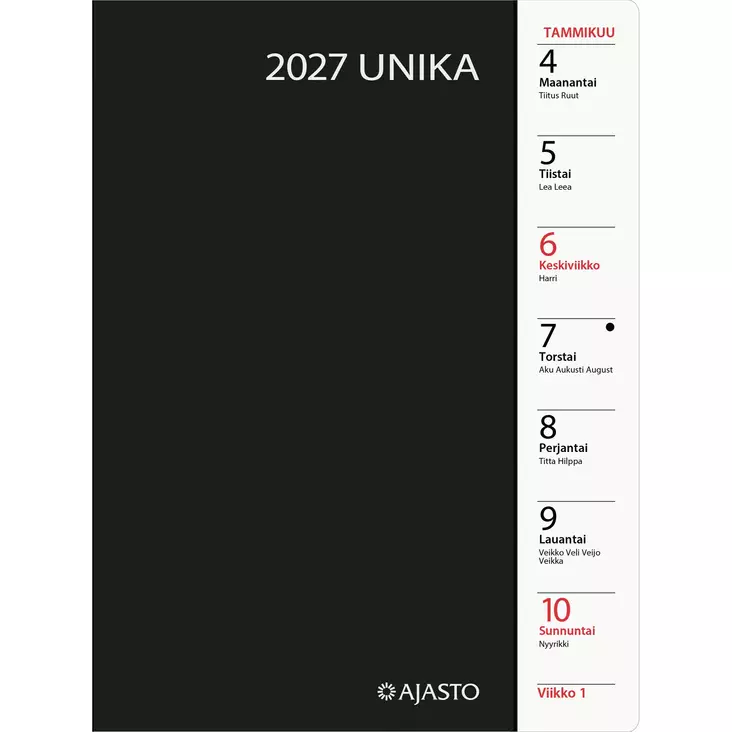 Unika, musta 2027 - Pöytäkalenterit - 2676226027 - 1