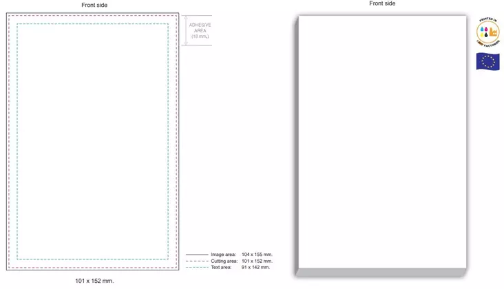 Viestilappu 101x152mm PAINETTU 50 arkkia/nide - Painetut vihkot viestilaput - 3547 - 1