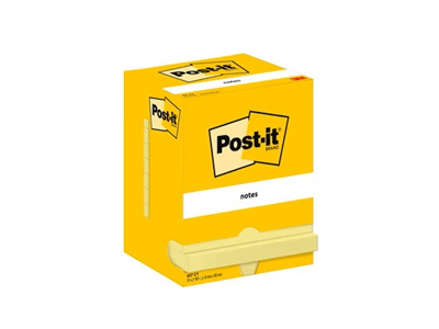 Viestilappu Post-It 657 76x105mm keltainen /12 - Viestilaput, muistilaput, kuutiot - 18357 - 1