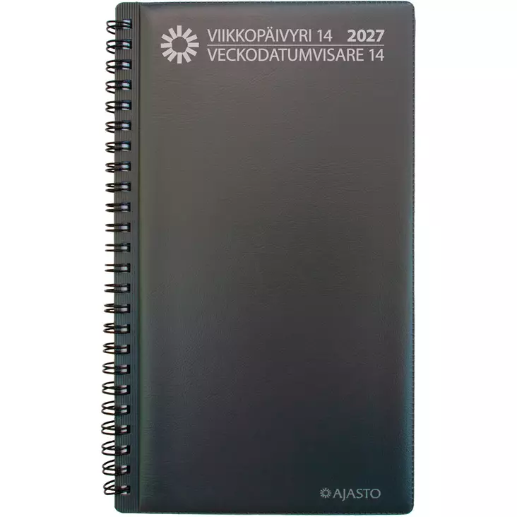 Viikkopäivyri/Veckodatumvisare 14, 2027 tummanharmaa - Pöytäkalenterit - 2676228027 - 1