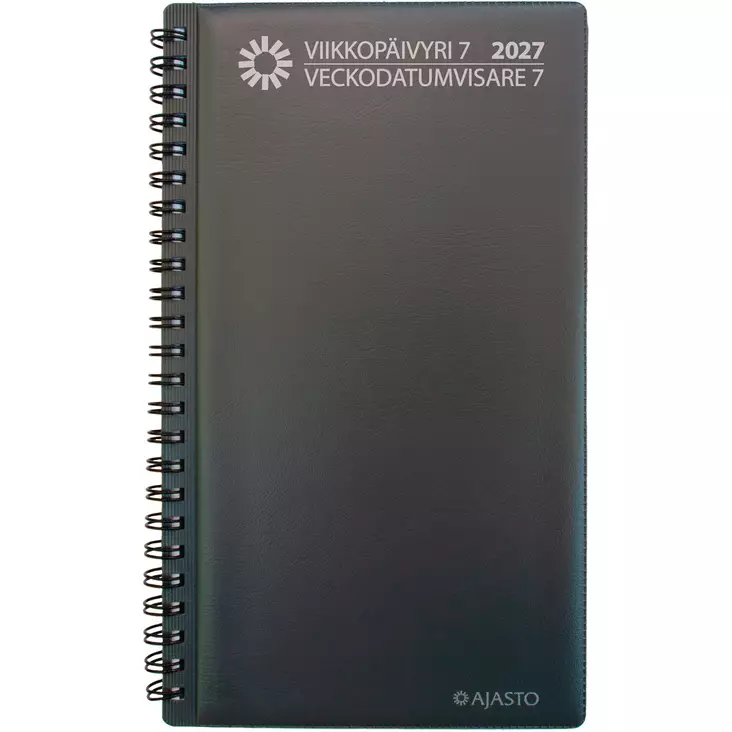 Viikkopäivyri/Veckodatumvisare 7, 2027 tummanharmaa - Pöytäkalenterit - 2676228427 - 1