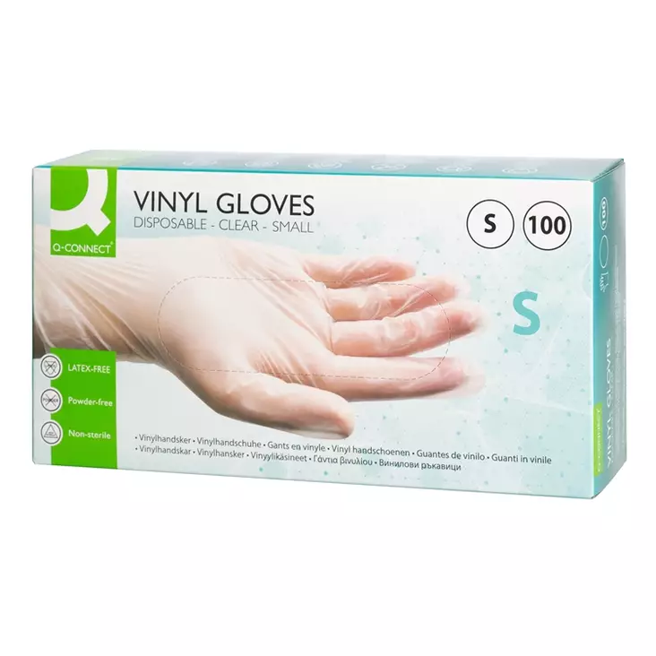 Vinyylikäsine Q-C Koko S 100kpl/pkt - Siivous-,  suojakäsineet - 150007 - 1