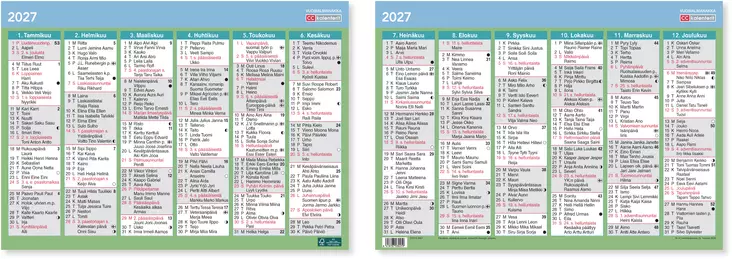 Vuosialmanakka 2027 - Taulukkoalmanakat - 6907 - 1