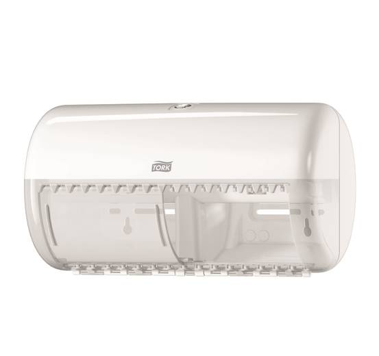 Wc-paperiannostelija Tork Twin T4 valkoinen 557000 - Wc- ja talouspaperit - 557000 - 1
