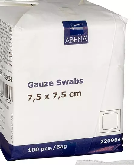 Harsotaitos Abena 8krs tehdaspuhdas 7,5x7,5cm 100kpl - Ensiapu, työsuojaus ja työterveys - 17658 - 2