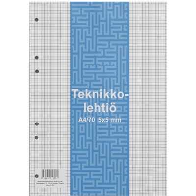 Teknikkolehtiö A4/705X5 LS - Vihkot ja lehtiöt - 242048 - 1