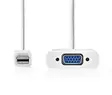 NEDIS MINI DP/VGA ADAPTERI 20CM VALK. - Muut kaapelit - 91758 - 1