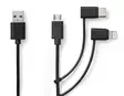 Monitoimikaapeli Nedis 3-in-1 1m musta - Muut kaapelit - 95248 - 1
