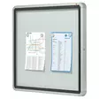 Nobo lukollinen ilmoitustaulu-kehys 6xA4 ulkokäyttöön - Lasi,valko,pellava,korkki,fläppi,-taulut - NOB1902578 - 4