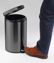 Polkuroska-astia Durable metalli 12l hiili - Paperikorit, roskakorit - 341158 - 5
