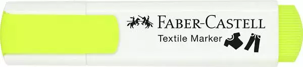 Faber-Castell Tekstiilikynä neon keltainen 1,0/2,0/5,0mm viistokärki - Merkkauskynät, -tussit - 159528 - 1